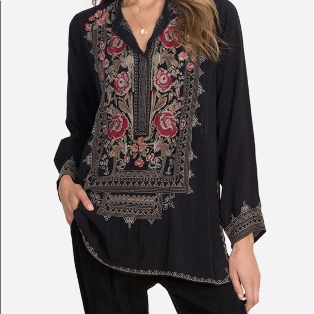 Johnny Was Meadow Tunic Size Small